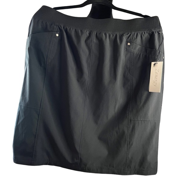 Chico's Dresses & Skirts - NWT ZENERGY CHICOS PLUS Neema Robin Ribbed Black Skirt Sz 2 $70